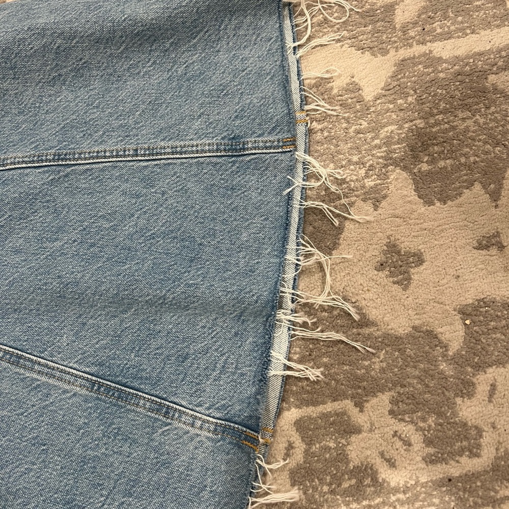 Mother denim The Full Swing Fray skirt NWT size 25 / 0 - Picture 12 of 12